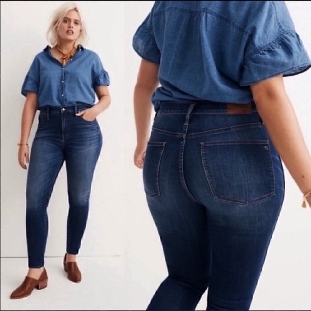 Madewell 9” High Rise Skinny Blue Jeans Size 37 Petite